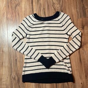 Pink Republic kids small (7/8) Black and White striped long sleeved string shirt